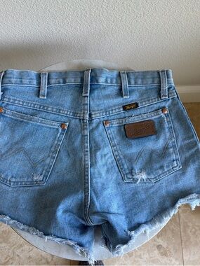 Wrangler Light Blue Denim Cutoff Shorts